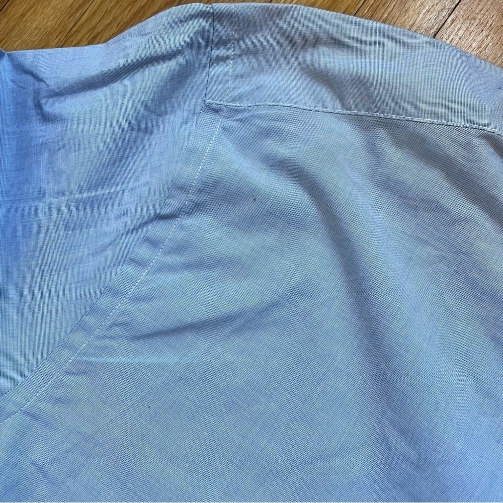 Gap Men’s All Day Poplin Button Down Shirt Size XL Classic Fit Blue Long Sleeve - Picture 6 of 11